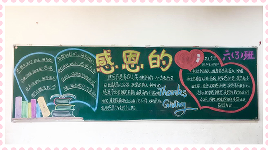 南昌現(xiàn)代外國語學校（象湖校區(qū)）開展“與愛同行，學會感恩”主題教育月活動--黑板報比賽