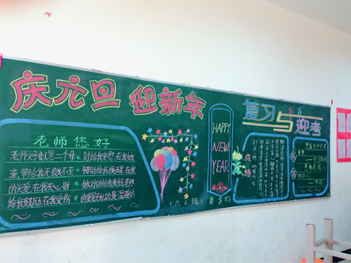 現(xiàn)外象湖校區(qū)開(kāi)展“慶元旦、迎新年”黑板報(bào)評(píng)比活動(dòng)