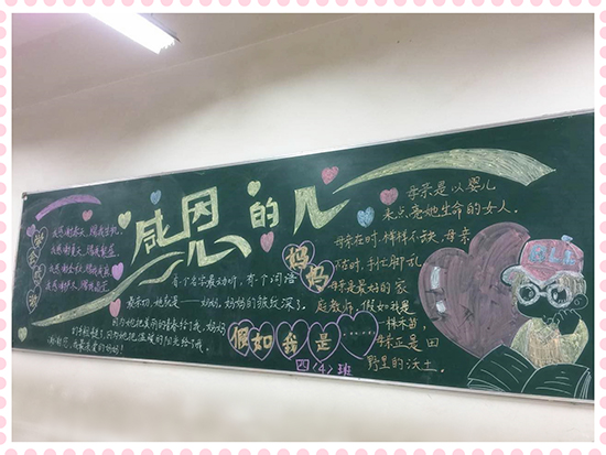 南昌現(xiàn)代外國語學校（象湖校區(qū)）開展“與愛同行，學會感恩”主題教育月活動--黑板報比賽